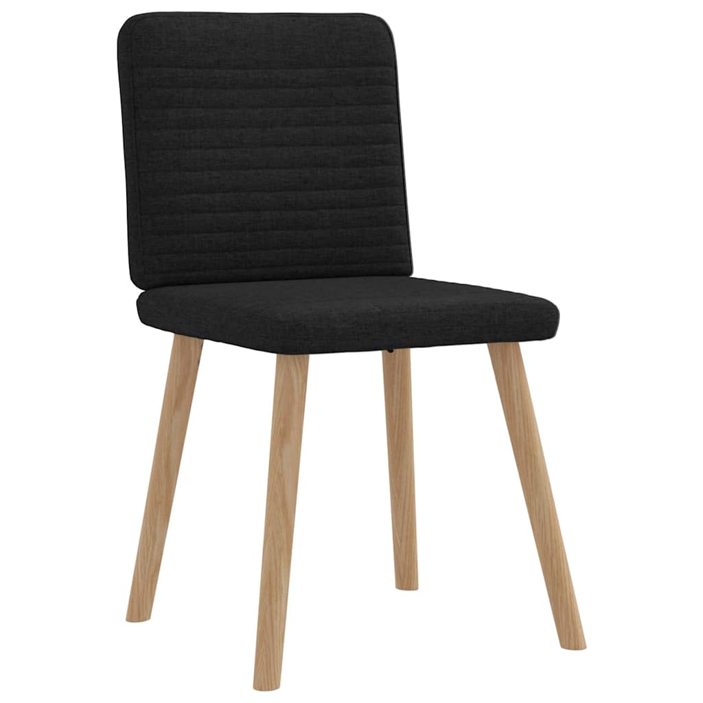 Eetkamerstoelen 4 st stof zwart