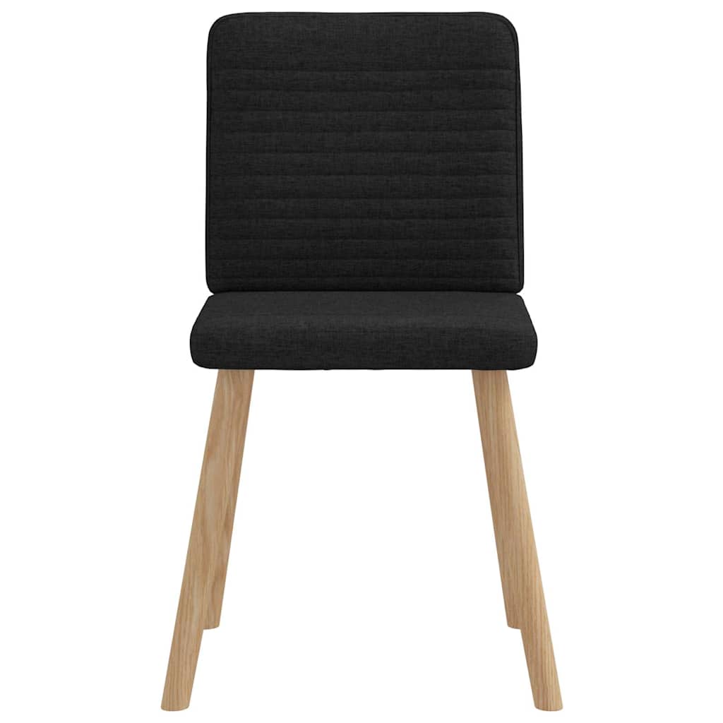 Eetkamerstoelen 4 st stof zwart