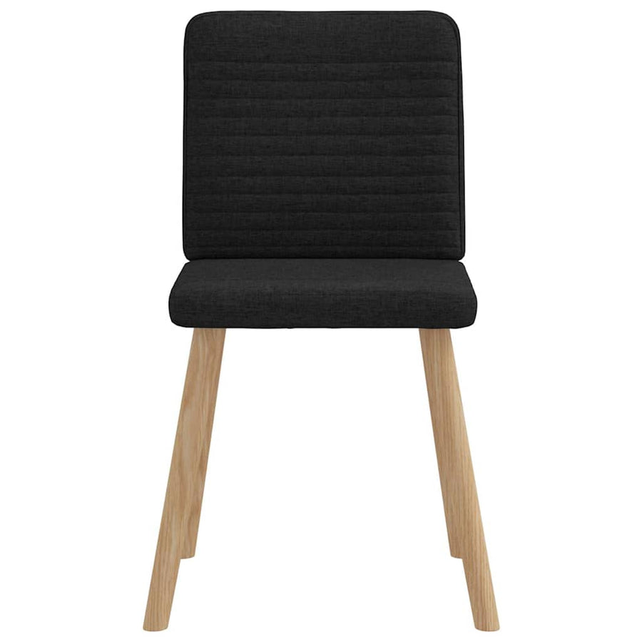 Eetkamerstoelen 4 st stof zwart