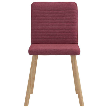 Eetkamerstoelen 4 st stof wijnrood