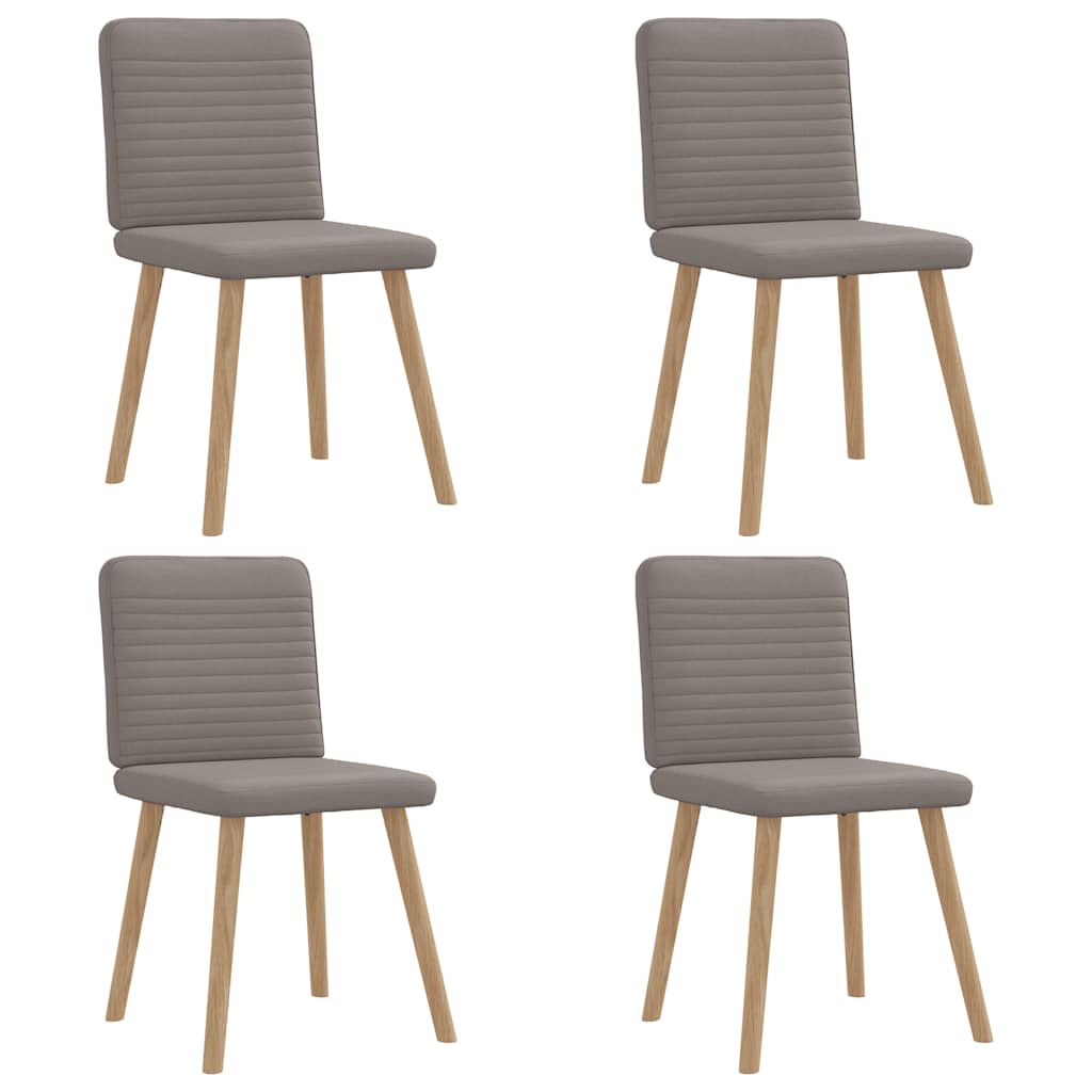Eetkamerstoelen 4 st draaibaar stof taupe