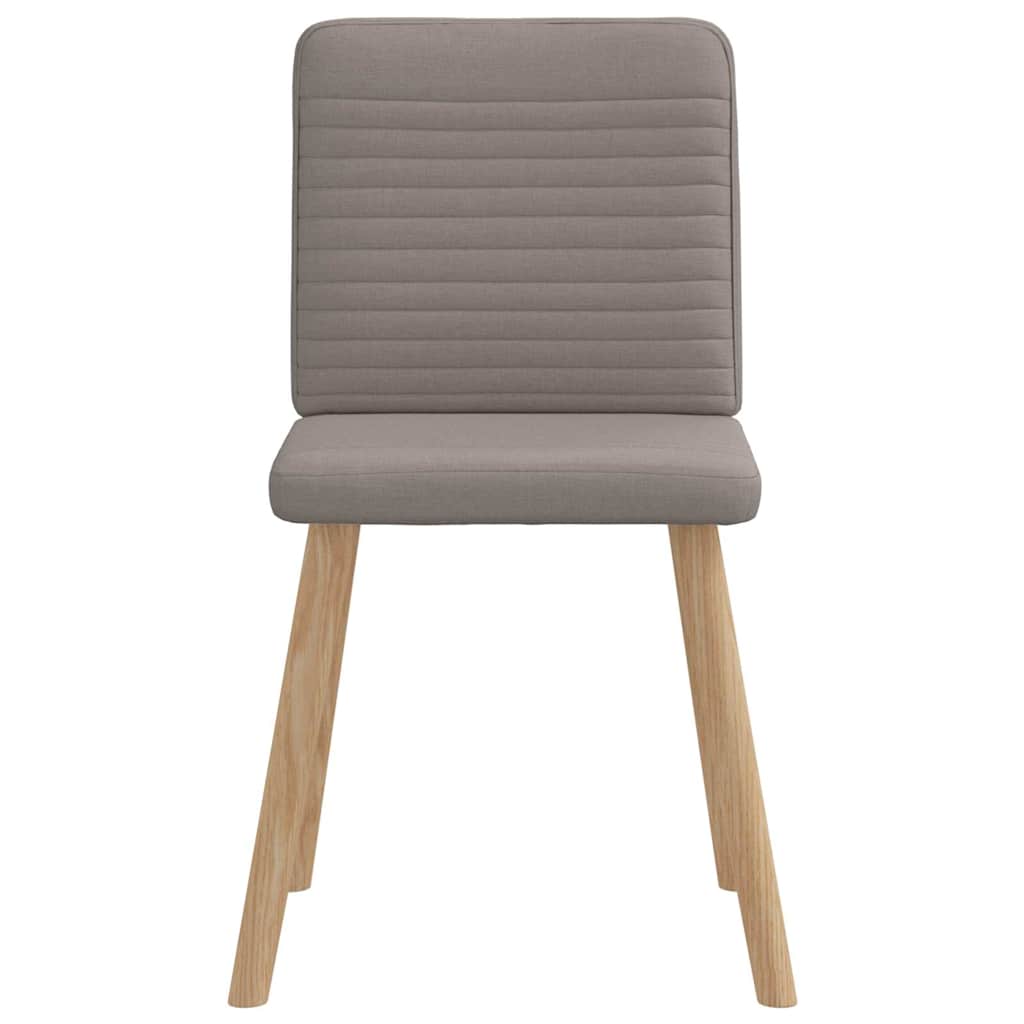 Eetkamerstoelen 4 st draaibaar stof taupe