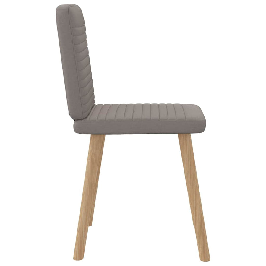 Eetkamerstoelen 4 st draaibaar stof taupe