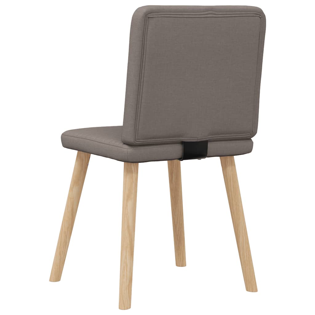 Eetkamerstoelen 4 st draaibaar stof taupe