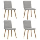 Dining chairs 4 pcs fabric cloud gray