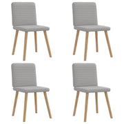 Eetkamerstoelen 4 stuks wolkgrijs polyester