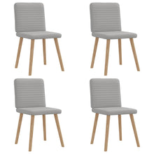 Eetkamerstoelen 4 st stof wolk grijs
