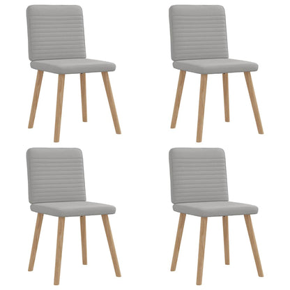 Eetkamerstoelen 4 st stof wolk grijs