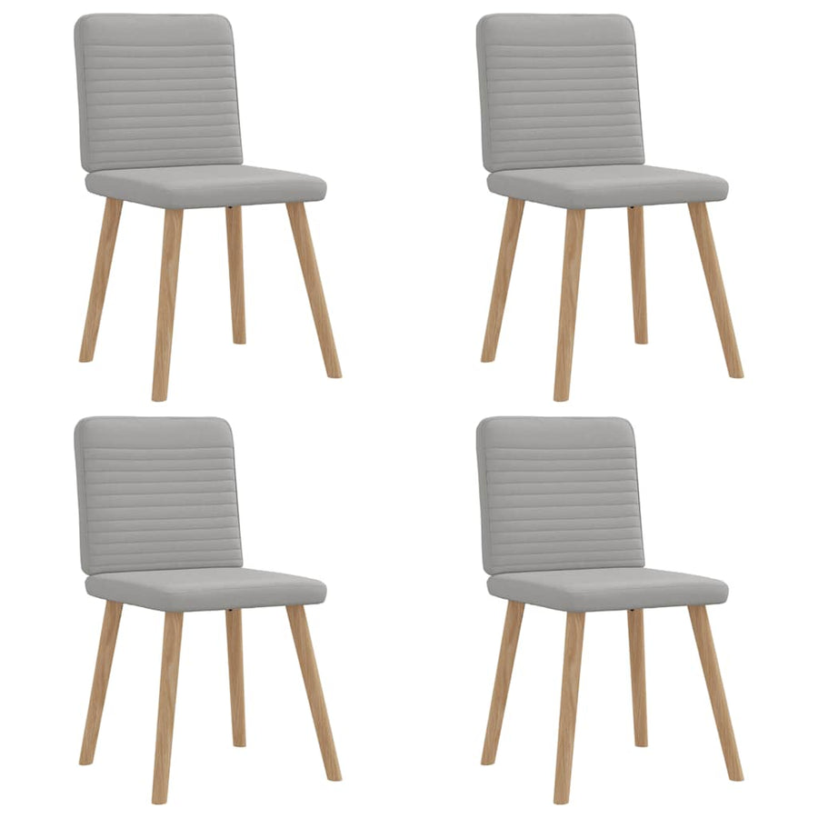 Eetkamerstoelen 4 st stof wolk grijs