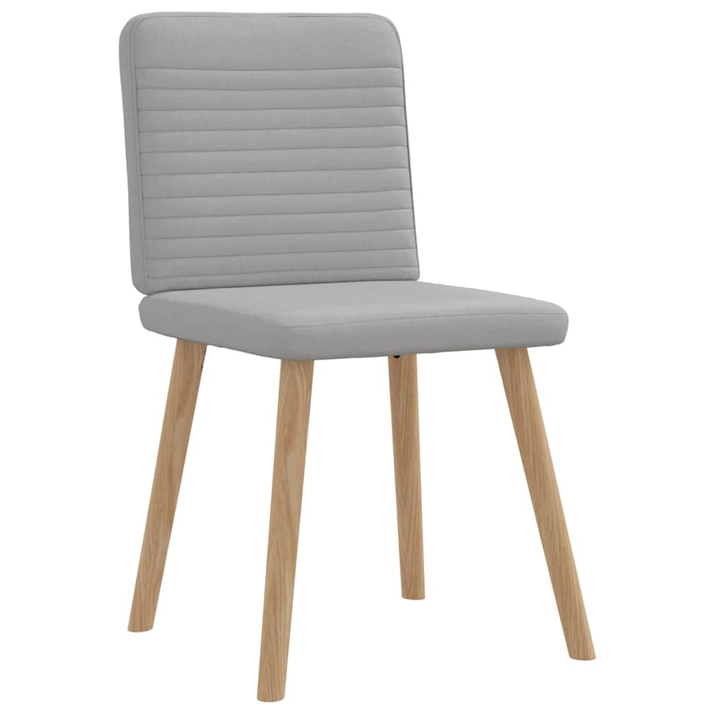 Eetkamerstoelen 4 st stof wolk grijs