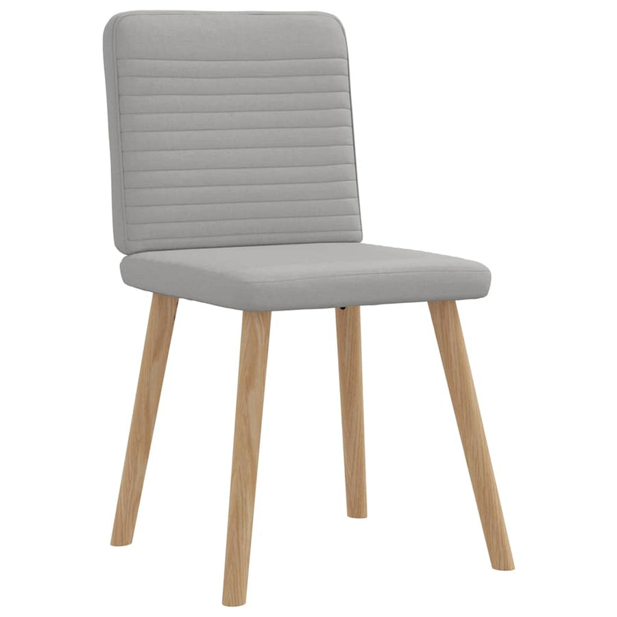 Eetkamerstoelen 4 st stof wolk grijs