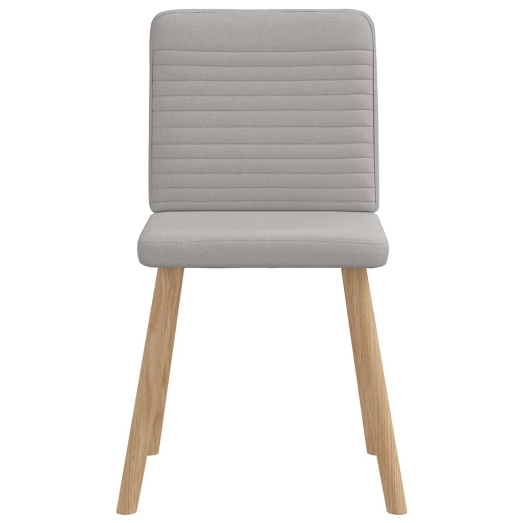 Eetkamerstoelen 4 st stof wolk grijs