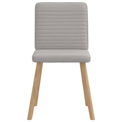 Eetkamerstoelen 4 st stof wolk grijs
