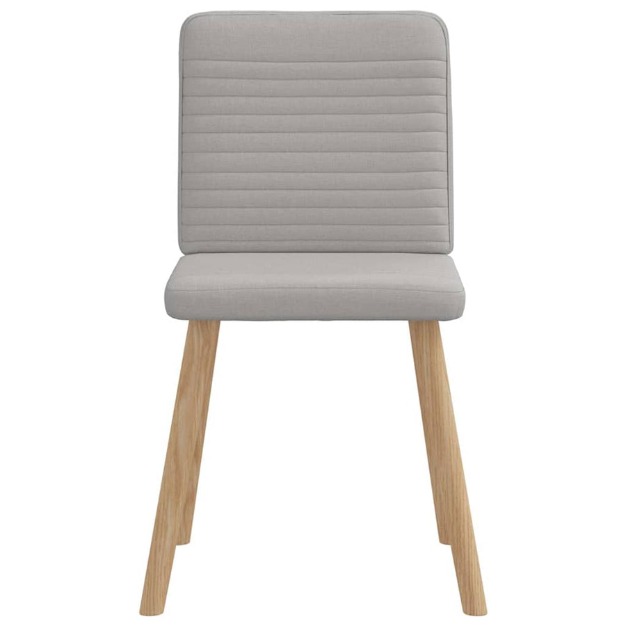 Eetkamerstoelen 4 st stof wolk grijs