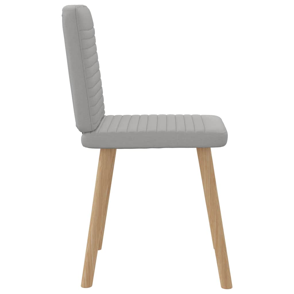 Eetkamerstoelen 4 st stof wolk grijs