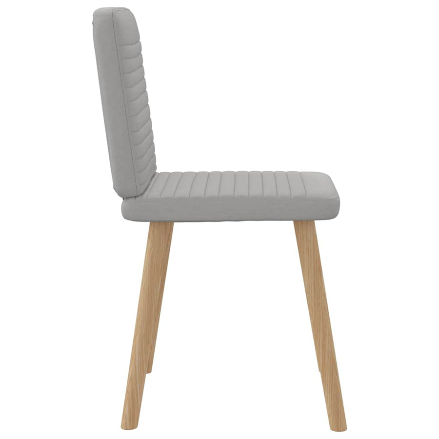 Eetkamerstoelen 4 st stof wolk grijs