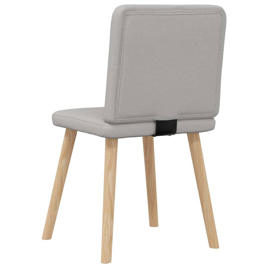 Eetkamerstoelen 4 st stof wolk grijs