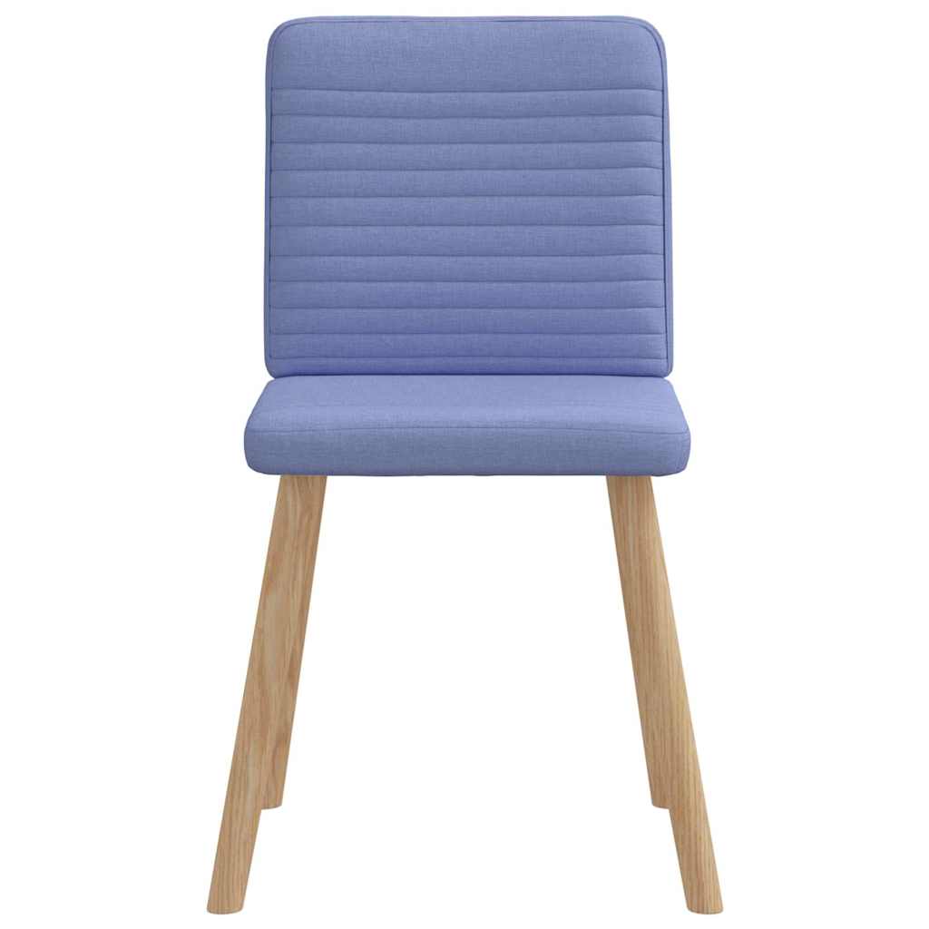 Eetkamerstoelen 4 st stof jeansblauw