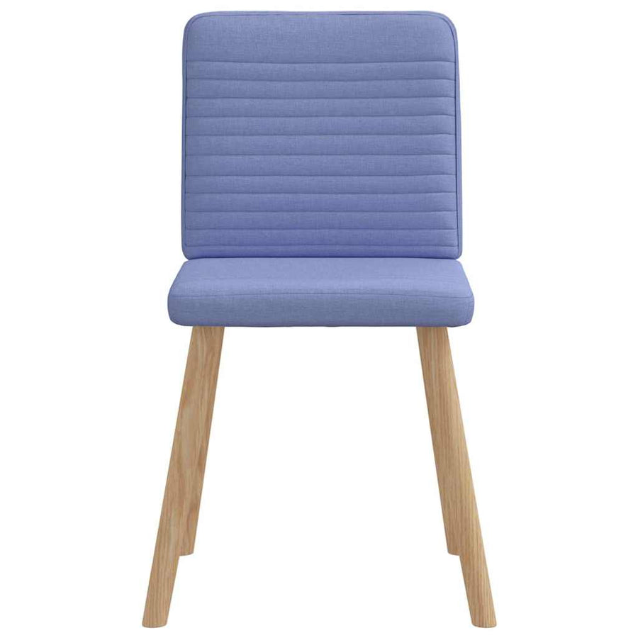 Eetkamerstoelen 4 st stof jeansblauw