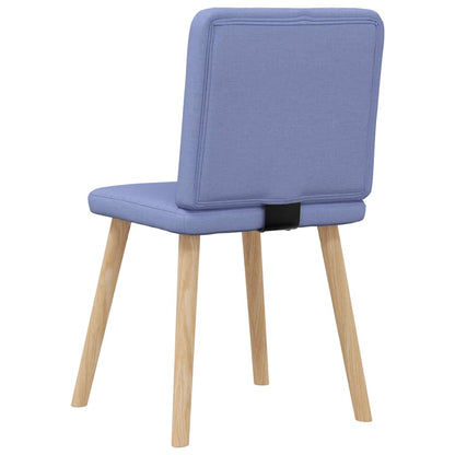 Eetkamerstoelen 4 st stof jeansblauw