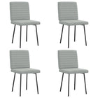 Eetkamerstoelen 4 st fluweel lichtgrijs 45x54x83 cm