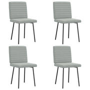 Eetkamerstoelen 4 st fluweel lichtgrijs 45x54x83 cm