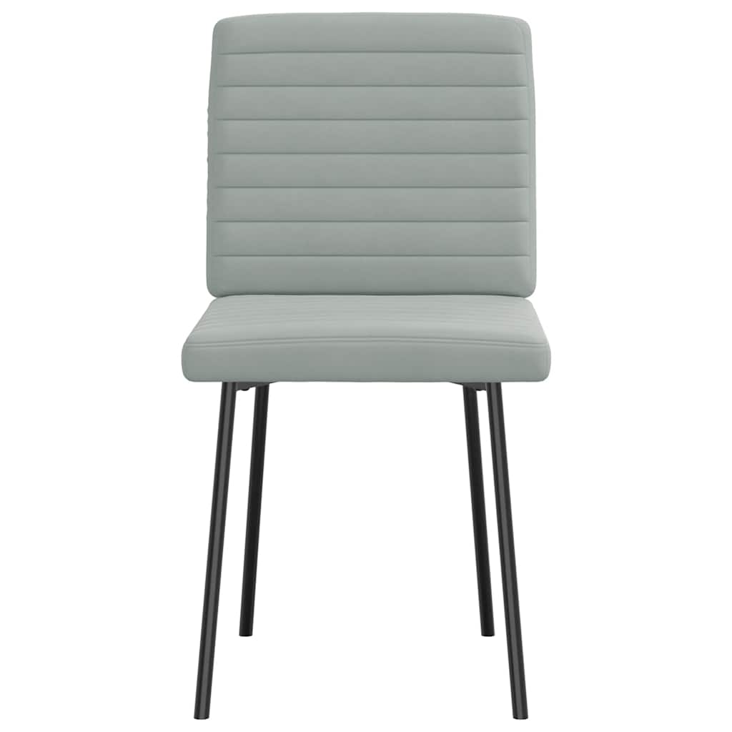 Eetkamerstoelen 4 st fluweel lichtgrijs