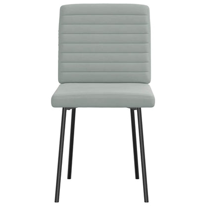 Eetkamerstoelen 4 st fluweel lichtgrijs
