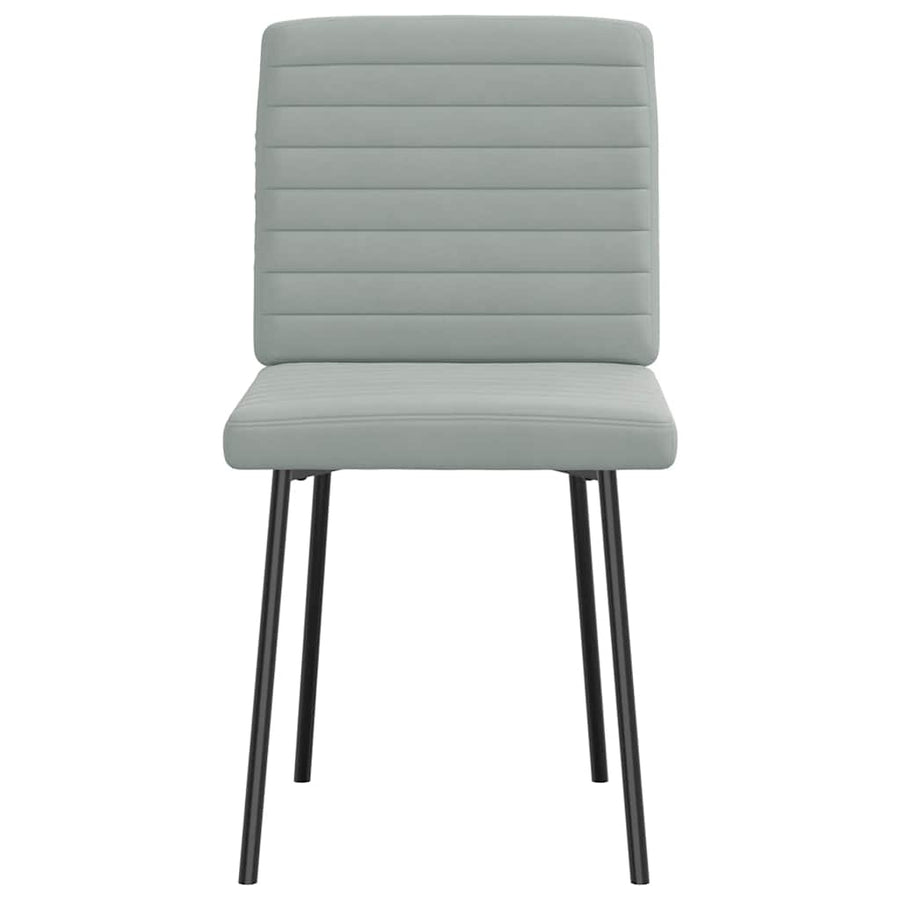 Eetkamerstoelen 4 st fluweel lichtgrijs
