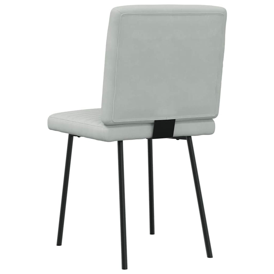 Eetkamerstoelen 4 st fluweel lichtgrijs