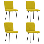 Eetkamerstoelen 4 st fluweel geel 45x54x83 cm