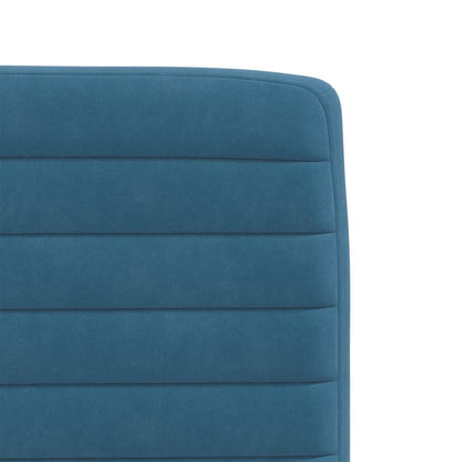 Eetkamerstoelen 4 st fluweel blauw