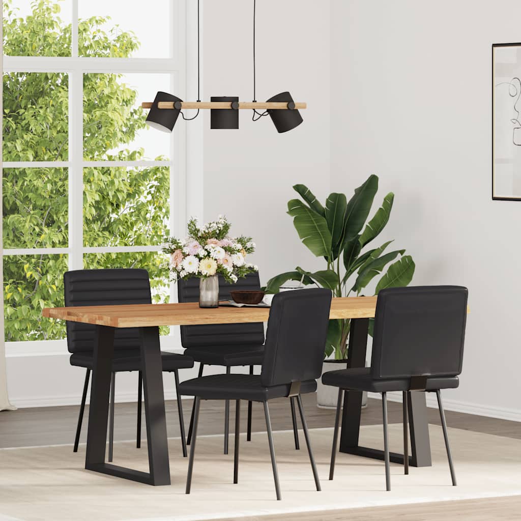 Eetkamerstoelen 4 st kunstleer zwart