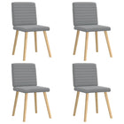 Eetkamerstoelen 4 stuks stof lichtgrijs 45x54x86 cm