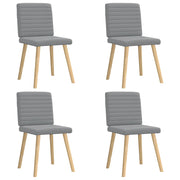 Eetkamerstoelen 4 stuks stof lichtgrijs 45x54x86 cm