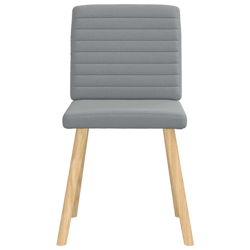 Eetkamerstoelen 4 st stof lichtgrijs