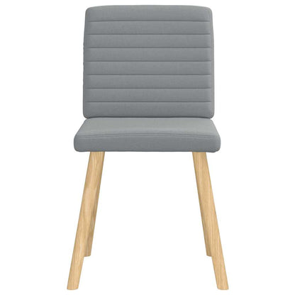 Eetkamerstoelen 4 st stof lichtgrijs