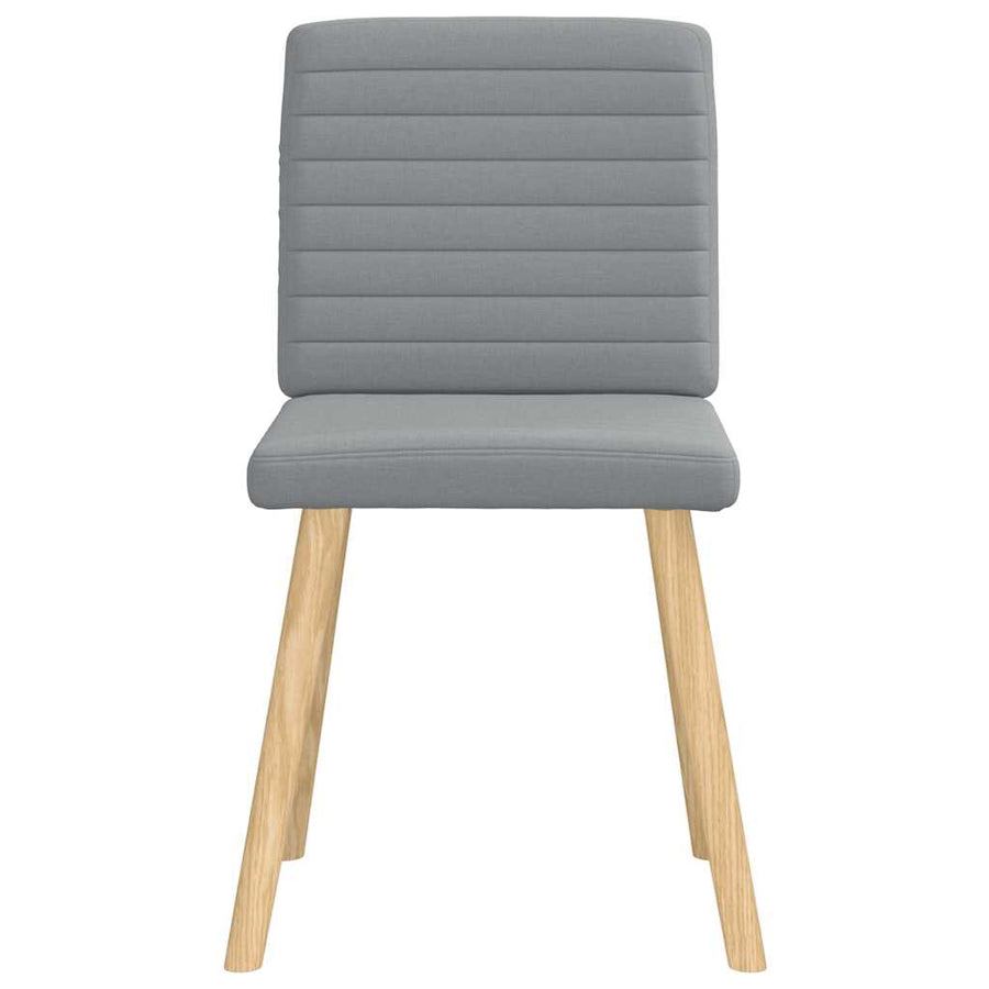 Eetkamerstoelen 4 st stof lichtgrijs