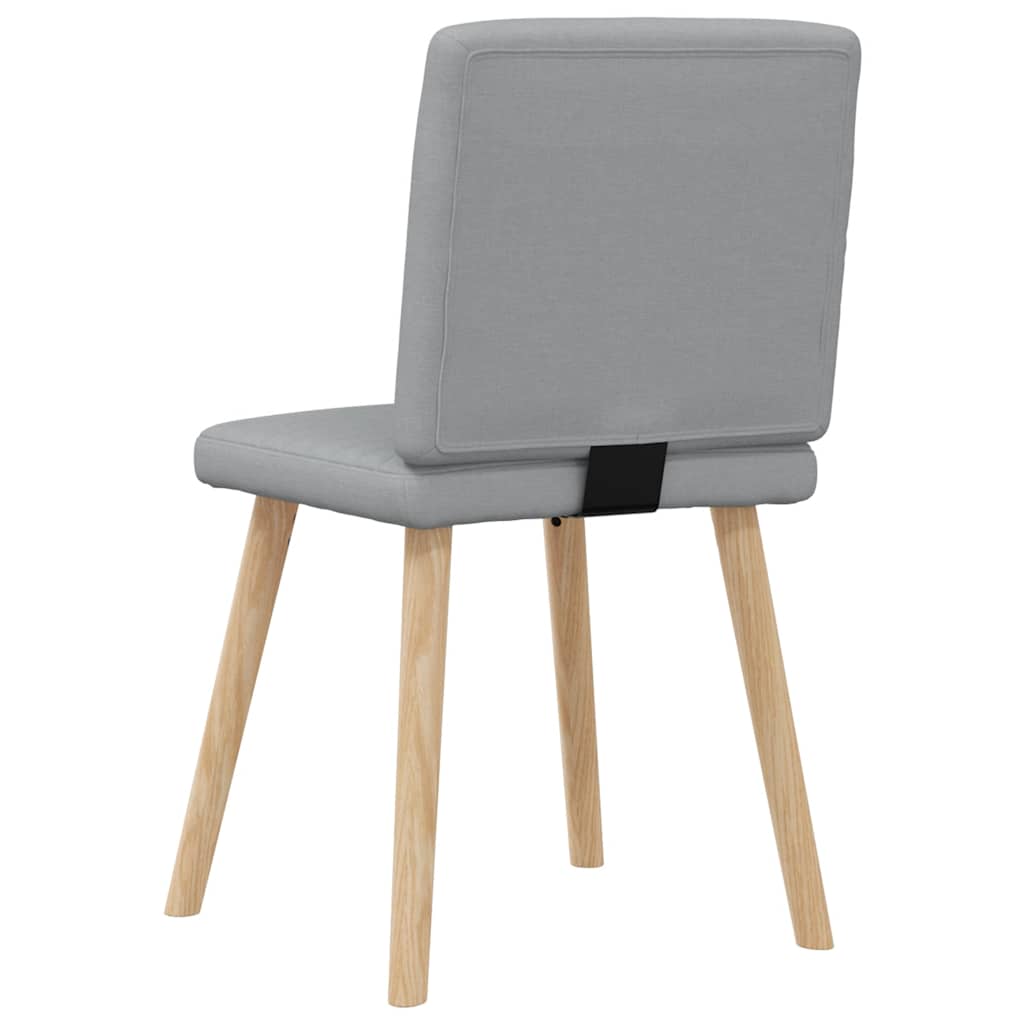 Eetkamerstoelen 4 st stof lichtgrijs