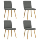 Dining chairs 4 pcs fabric dark grey