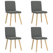 Eetkamerstoelen 4 st donkergrijs stof
