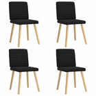 Dining chairs 4 pcs fabric black