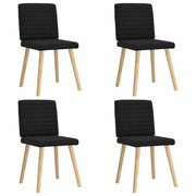 Eetkamerstoelen 4 stuks stof zwart 45x54x86 cm