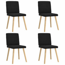 Eetkamerstoelen 4 st stof zwart
