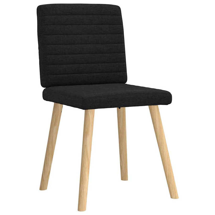 Eetkamerstoelen 4 st stof zwart