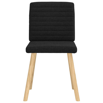 Eetkamerstoelen 4 st stof zwart