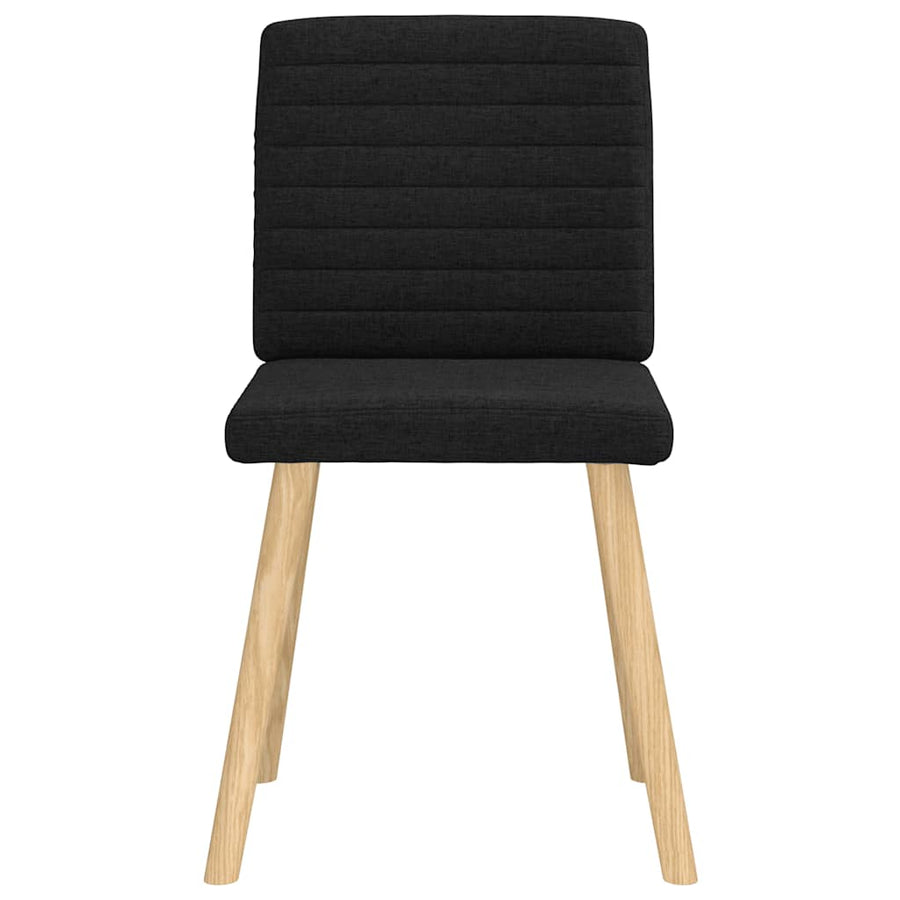 Eetkamerstoelen 4 st stof zwart