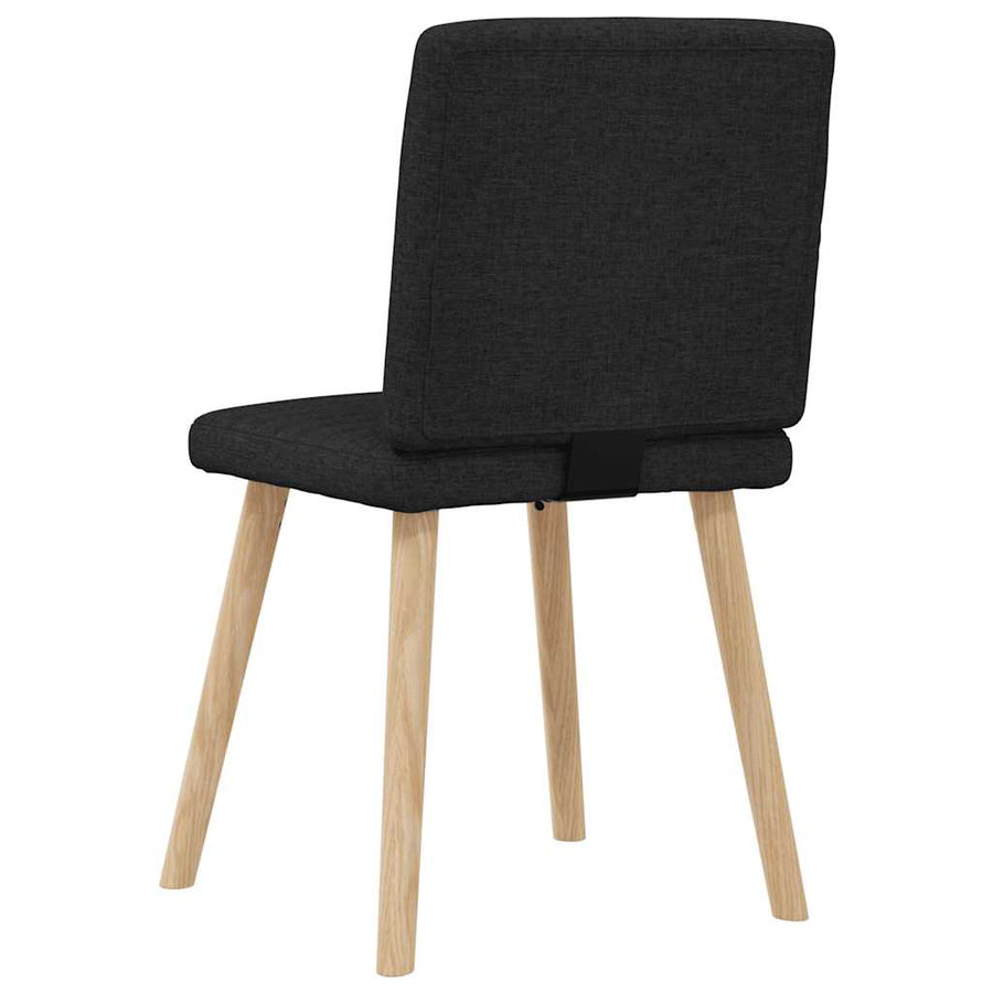 Eetkamerstoelen 4 st stof zwart