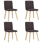 Eetkamerstoelen 4 st donkerbruin stof