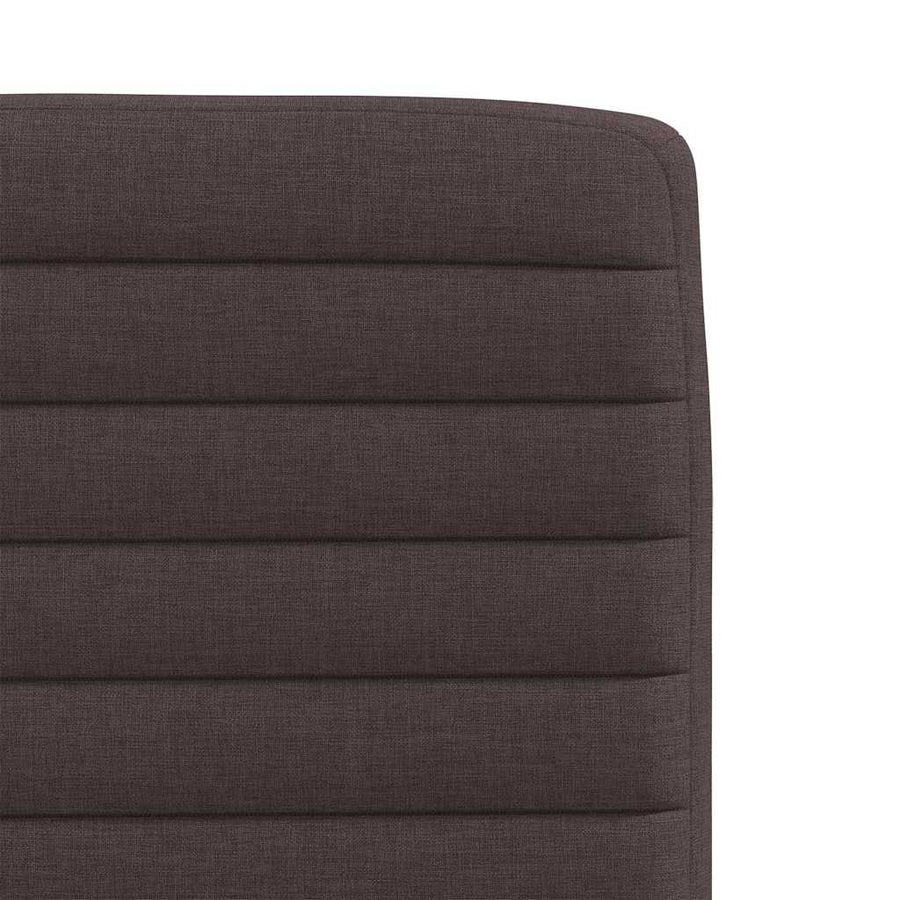 Eetkamerstoelen 4 st stof donkerbruin